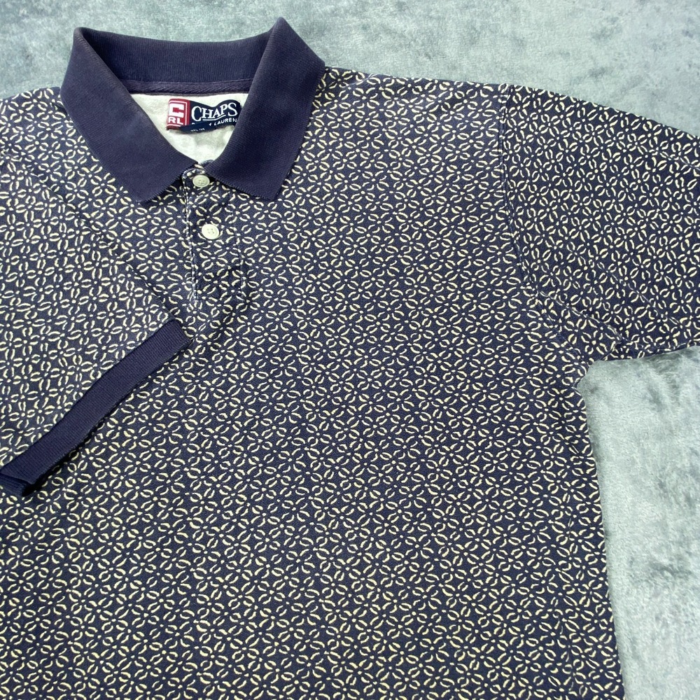 Vintage Chaps Ralph Lauren Shirt Polo Golf Men Large Preppy Athletic Retro Y2K
